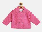 612 League Girls Pink Solid Quilted Jacket