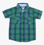 612 League Green Regular Fit Casual Shirt Boys