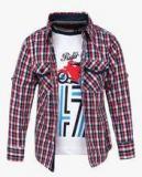 612 League Multicoloured Regular Fit Casual Shirt boys