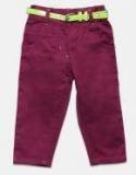 612 League Purple Solid Regular Fit Regular Trouser girls