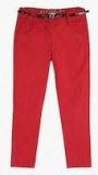 612 League Red Solid Regular Fit Regular Trouser Boys