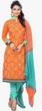 7 Colors Lifestyle Orange Embroidered Dress Material women