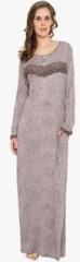 Valentine Grey Printed Gown women