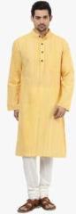 Design House Yellow Striped Kurta men