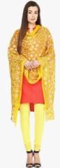 Dupatta Bazaar Yellow Embroidered Dupatta women