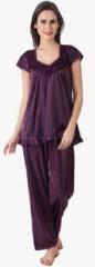 Masha Purple Embroidered Loungewear women