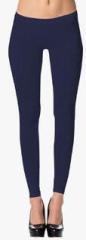 Vaamsi Navy Blue Solid Legging women