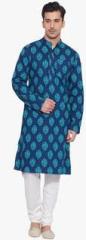 Very Me Blue Printed Kurta men