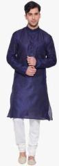 Very Me Navy Blue Solid Kurta men