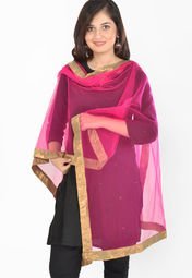 9rasa Net Mukaish Work Dupatta Women