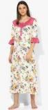 9teenagain Off White Printed Gown women