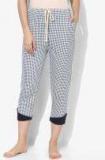 9teenagain White Checked Capri Women