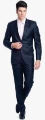 Luxurazi Navy Blue Solid Suit men