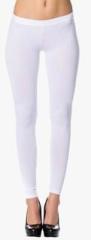 Vaamsi White Solid Legging women