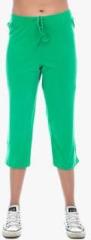 Virsa Green Solid Capri women