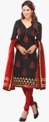 Lovely Look Coffee Embroidered Dress Material women