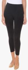 Alibi Black Solid Leggings women