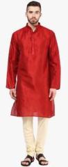 Angrakha Striped Red Kurta men