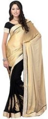 Fabdeal Embroidered Cream Saree women