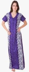 Masha Purple Printed Gown women