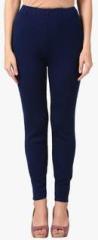 Saadgi Navy Blue Solid Legging women