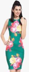 Saiints Green Printed Bodycon Dress women