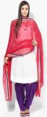 Tripti Magenta Embroidered Ciffon Dupatta women