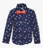 A Little Fable Navy Blue Party Shirt boys