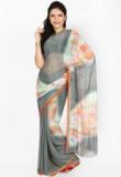 Aaboli Grey Chiffon Saree