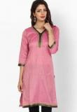 Aaboli Pink Solid Kurta Women