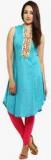 Aaboli Turquoise Embroidered Kurta women