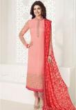 Aanya Pink Embroidered Kurta Churidar Set women