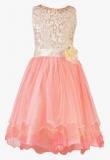 Aarika Peach Party Frock Girls