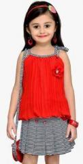 Aarika Red Skirt Set girls