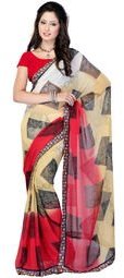 Aashima Beige Printed Saree women