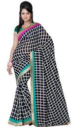 Aashima Black Printed Saree women