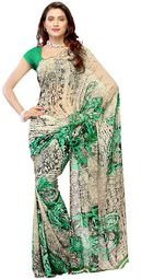 Aashima Cream Sarees Women