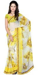 Aashima Yellow Printed Saree Women