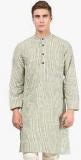 Abhiyuthan Green Striped Kurta men