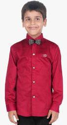 Actuel Maroon Casual Shirt Boys