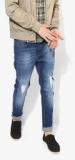 Adamo Blue Washed Low Rise Slim Fit Jeans Men