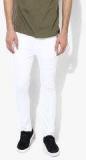 Adamo White Mid Rise Skinny Fit Jeans Men