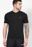 Adidas Black V Neck T Shirt Men