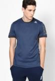 Adidas Blue Football Round Neck T Shirt Men