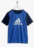 Adidas Blue Printed Round Neck T Shirt Boys