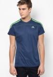 Adidas Blue Running Round Neck T Shirt Men