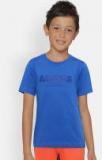 Adidas Blue Solid Round Neck Yb Allcap T Shirt Boys