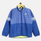 ADIDAS Boys Blue NE PAD Solid Lightweight Padded Jacket