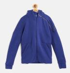 Adidas Girls Blue YG ZNE 2 Hooded Sweatshirt