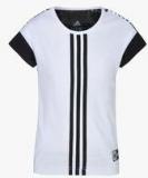 Adidas Lg Dy Sw White T Shirt Girls